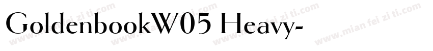 GoldenbookW05 Heavy字体转换